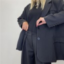 completo giacca over e pantalone palazzo black